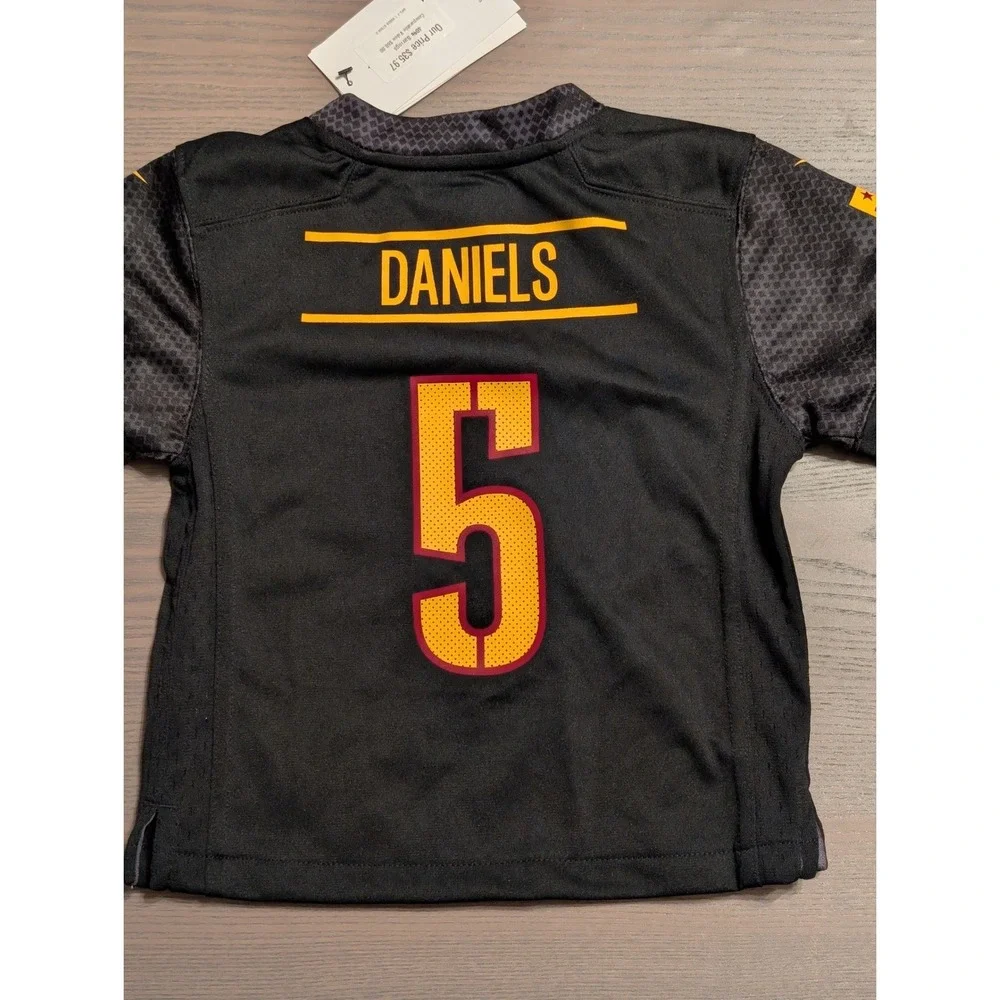 NEW Nike Washington Commanders Jayden Daniels #5 Black Alternate Jersey 2T
